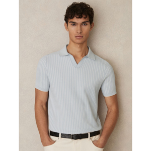 REISS LANCASTER Open Collar Textured Polo Shirt